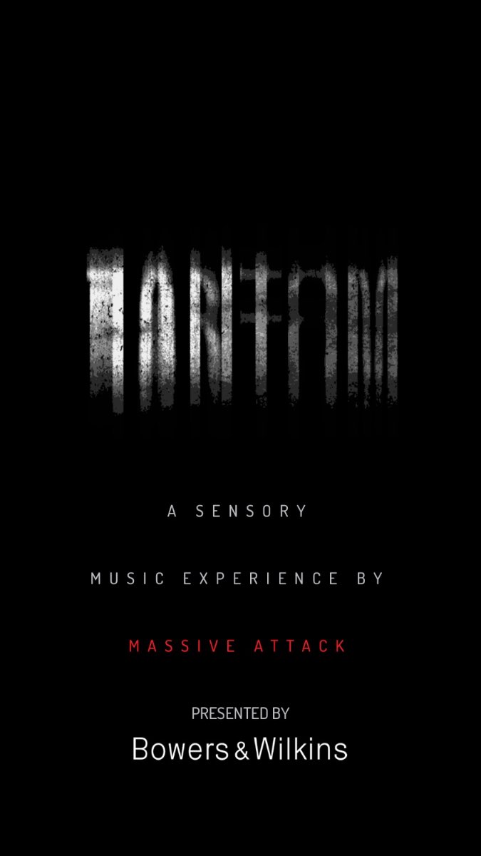 Fantom title card — Massive Attack with Bowers & Wilkins, in white on black.